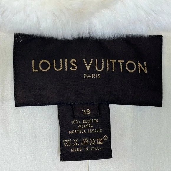 Louis Vuitton 100% Weasel Fur Cropped Jacket – Ivory – FR 38 (US 6) - Picture 4 of 16